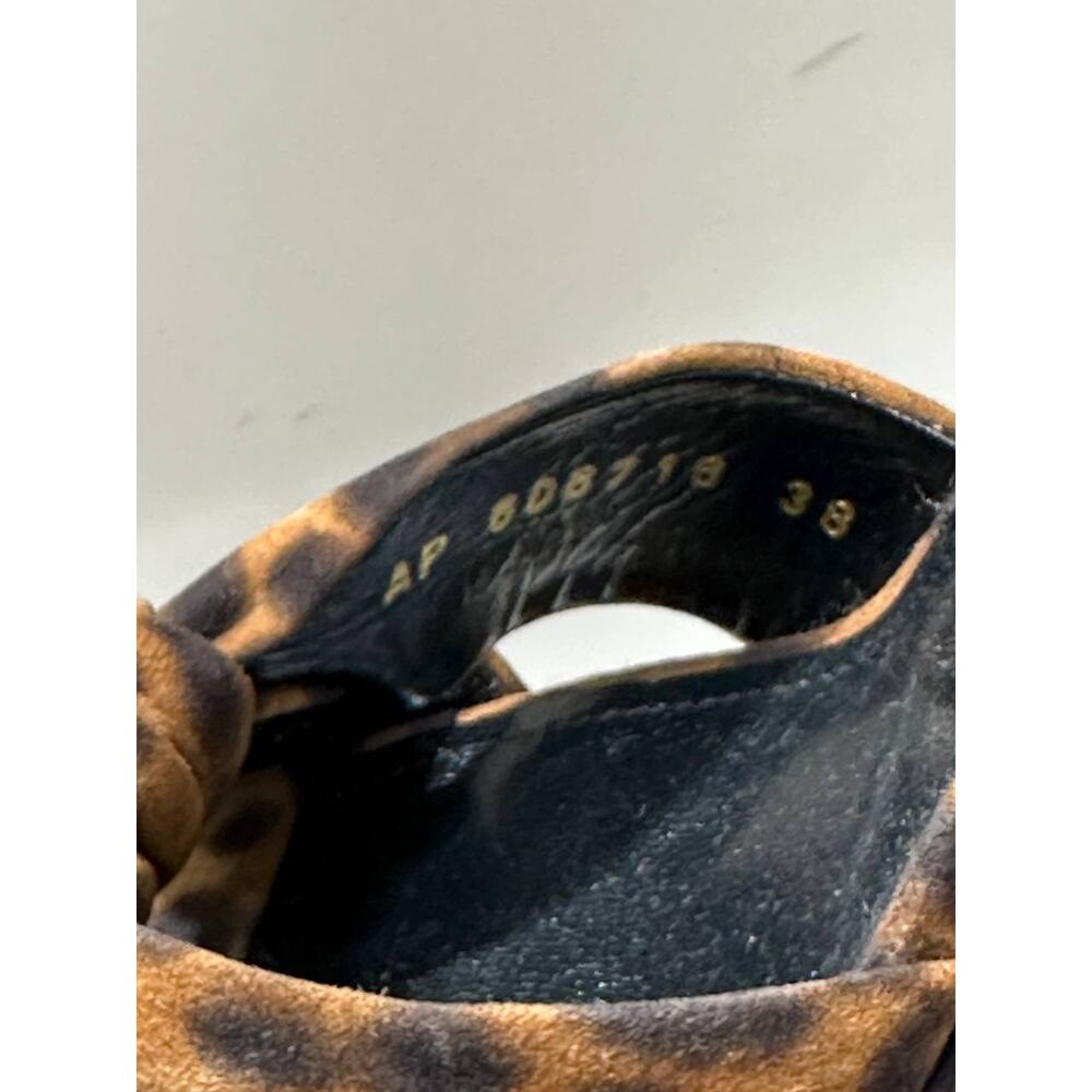 Saint Laurent Bianca Leopard Suede Platform Heels Sz.38 - Picture 8 of 9